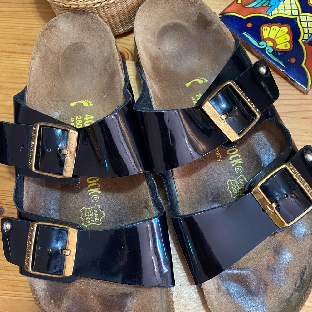 Birkenstock Black and Gold